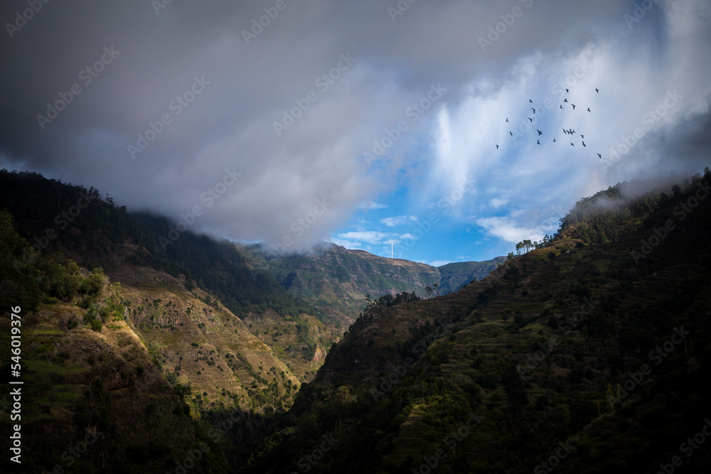 madeira levade in moutains in nature park