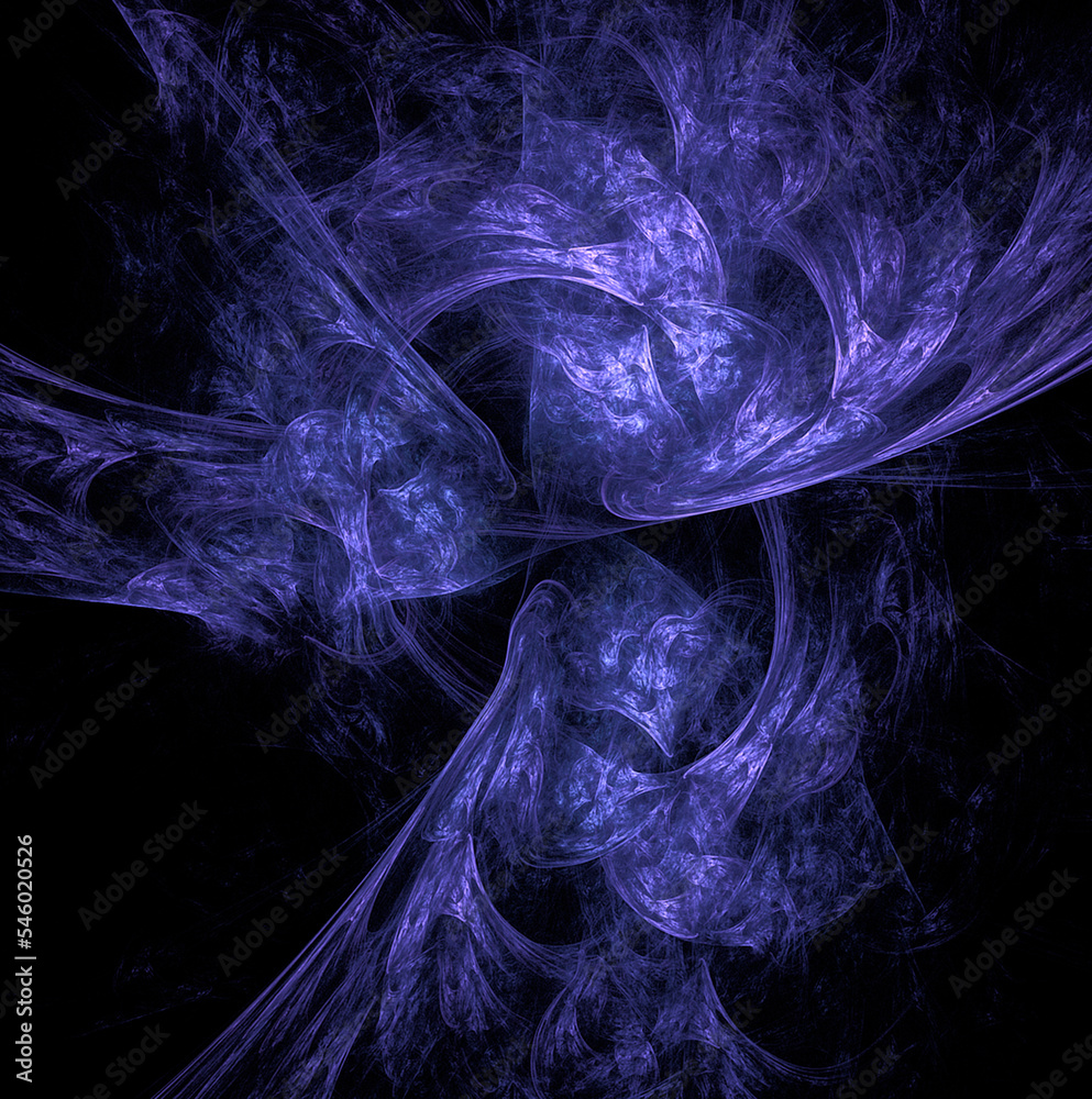Φωτογραφία 3D purple blue fractals magic spells