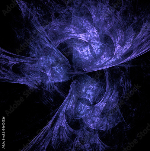 Canvas Print 3D purple blue fractals magic spells