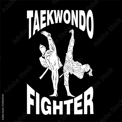 karate taekwondo kungfu logo badge vector