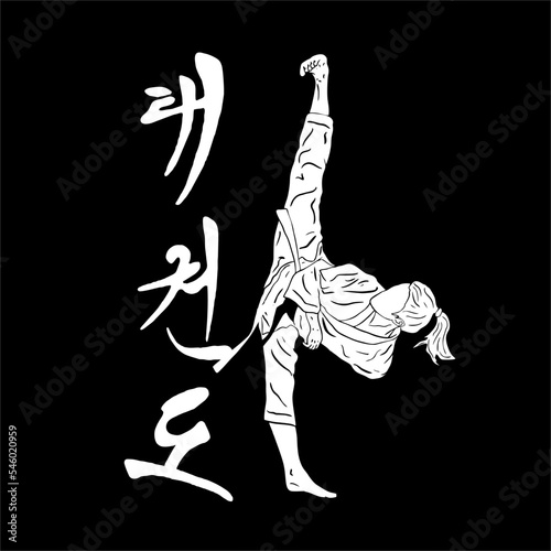 karate taekwondo kungfu logo badge vector