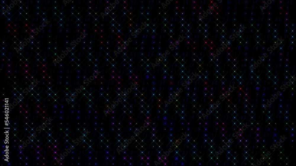 3D Abstract shining bright lines set wave dots colorful, black background 3D Abstract shining bright lines set wave dots colorful, black background