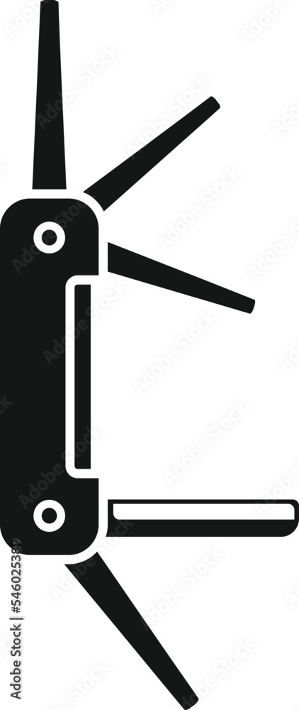 Army tool icon simple vector. Knife multitool. Swiss pocket Army tool icon simple vector. Knife multitool. Swiss pocket