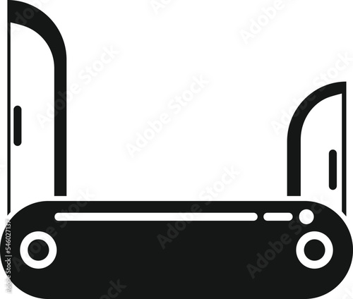 Swiss multitool icon simple vector. Pocket knife. Camping kit
