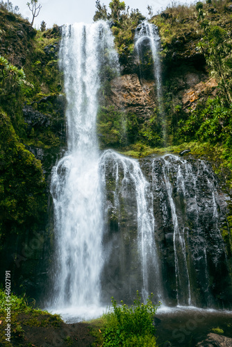Scenic view of Nithi Waterfall in Chogoria Route  Mount Kenya National Park  Kenya 