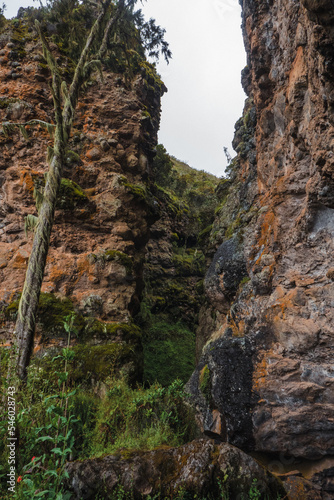 Scenic view of Mau Mau caves in Chogoria Route, Mount Kenya National Park, Kenya