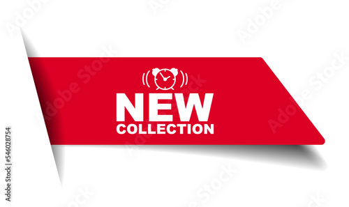 red vector illustration banner new collection photo