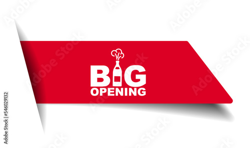 red vector illustration banner big opening