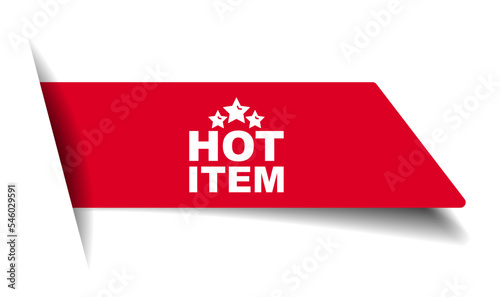 red vector illustration banner hot item