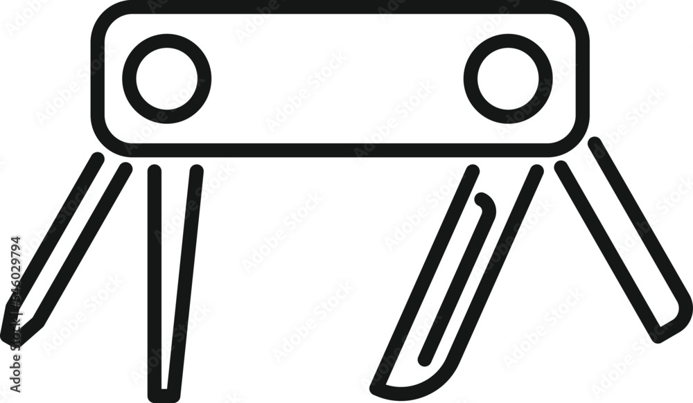 Swiss multitool icon outline vector. Pocket knife. Camping kit