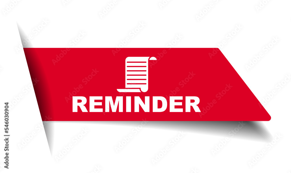 red vector illustration banner reminder red vector illustration banner reminder