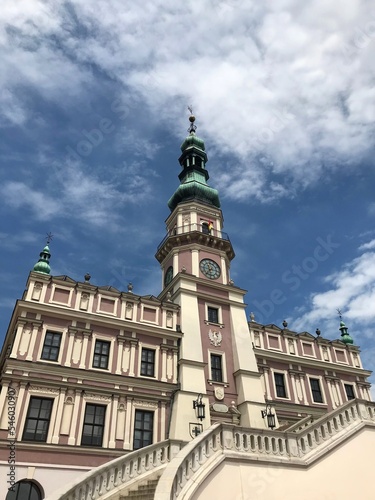 Town Hall in Great Market Square in Zamosc near Lublin, Poland. 