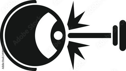 Eye laser icon simple vector. Test clinic. Visual exam