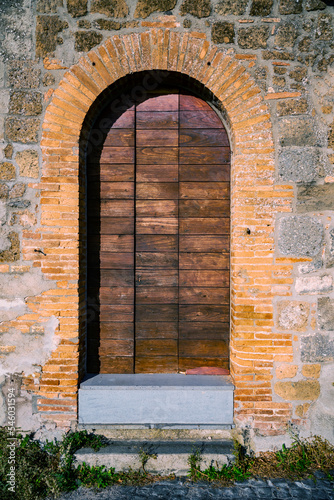 italian door in the town of Orvieto  Italy