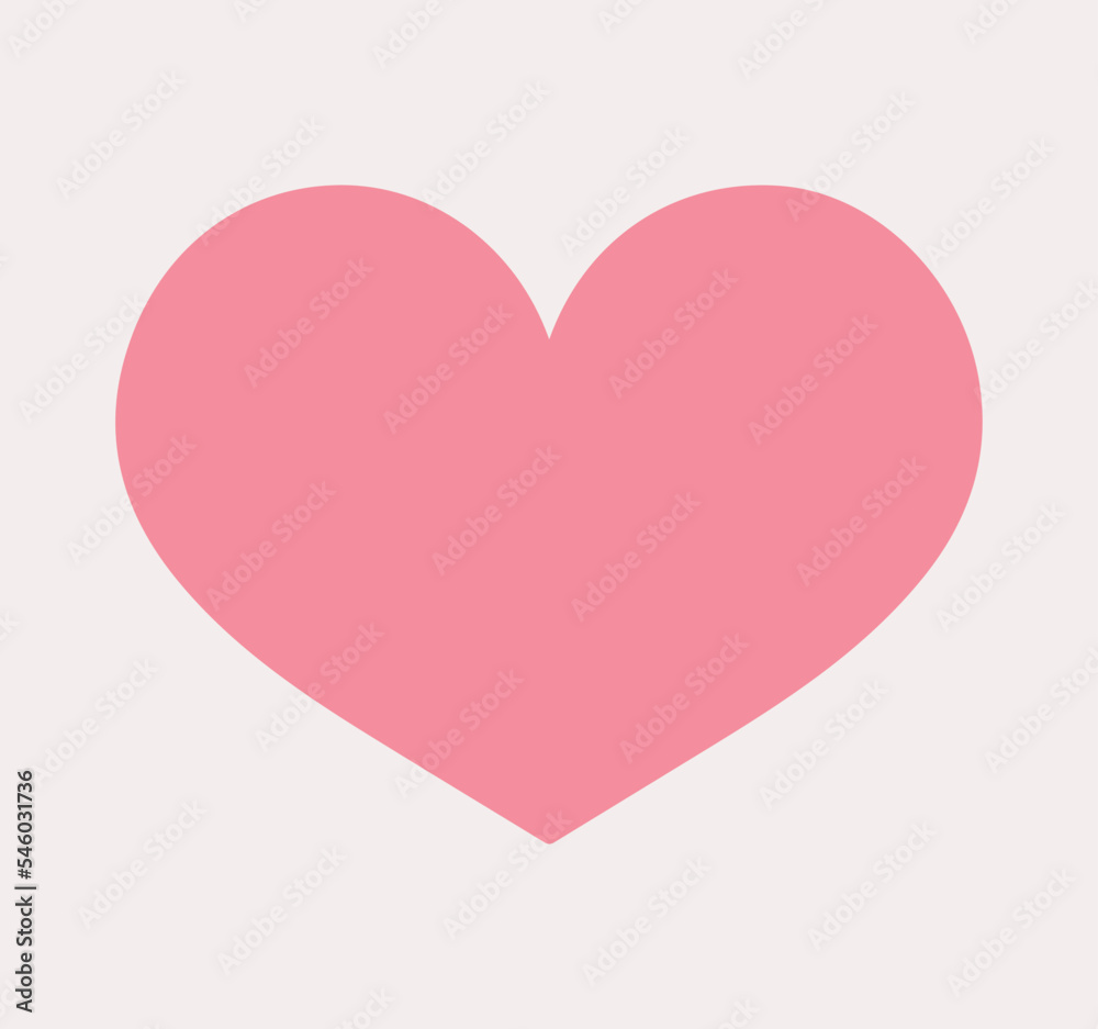 Minimal trend pink heart icon, Vector illustration. Love, feeling, passion Minimal trend pink heart icon, Vector illustration. Love, feeling, passion