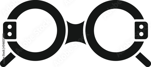 Eye check device icon simple vector. Test clinic. Eye health