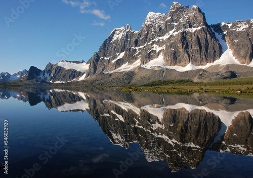 Rampart Mountains and Amethyst Lake, Alberta, Canada photo