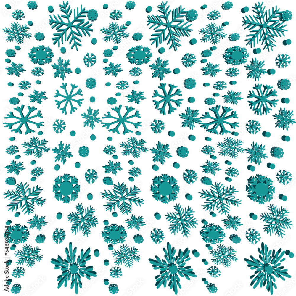 snowflakes on a blue