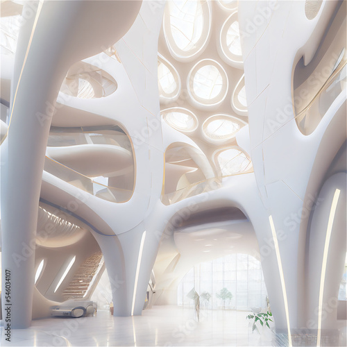 Modern white abstract decor