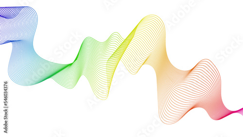 Abstract backdrop with wave gradient lines