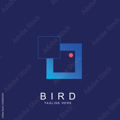 Bird Abstract Logo design vector design