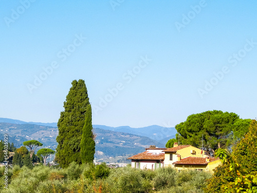 A view of the Tuscan hills.
