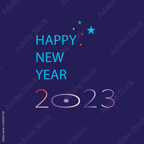 Happy new year 2023. New year celebration with fireworks rocket launch from open gift box and 3D number © MdMoniruzzaman