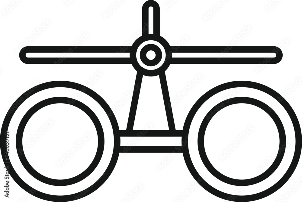 Visual exam icon outline vector. Glasses vision. Clinic doctor Visual exam icon outline vector. Glasses vision. Clinic doctor
