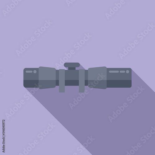 Rifle scope icon flat vector. Gun sight. Cross eye photo