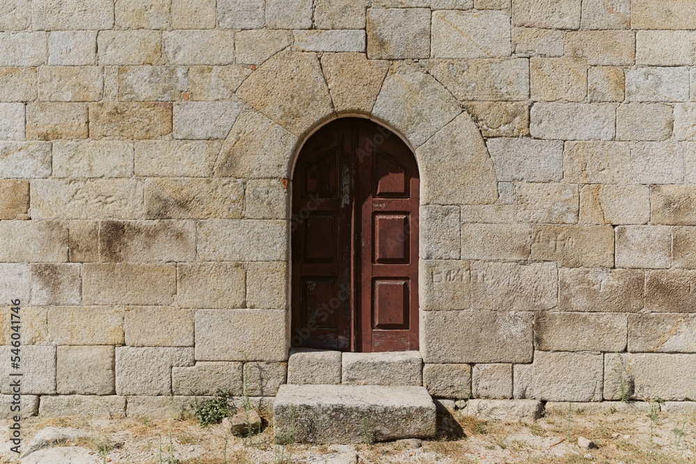 Entry door of the Church of St. James in Portugal
