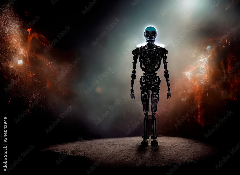 Robots Futuristic Interpretation Future 2025 Illustration Stock Robots Futuristic Interpretation Future 2025 Illustration Stock