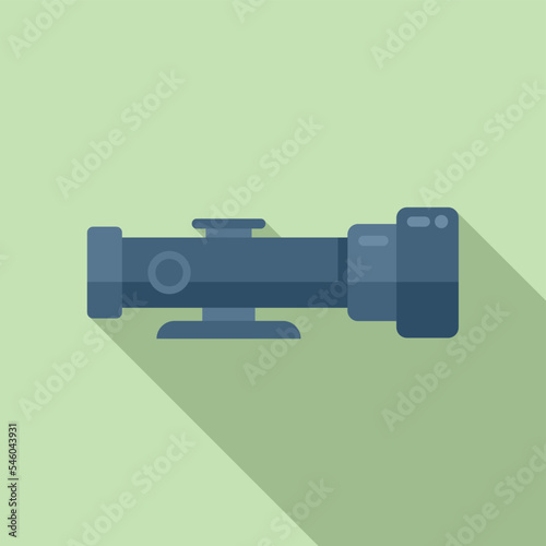 Military scope icon flat vector. Sight target. Circle army