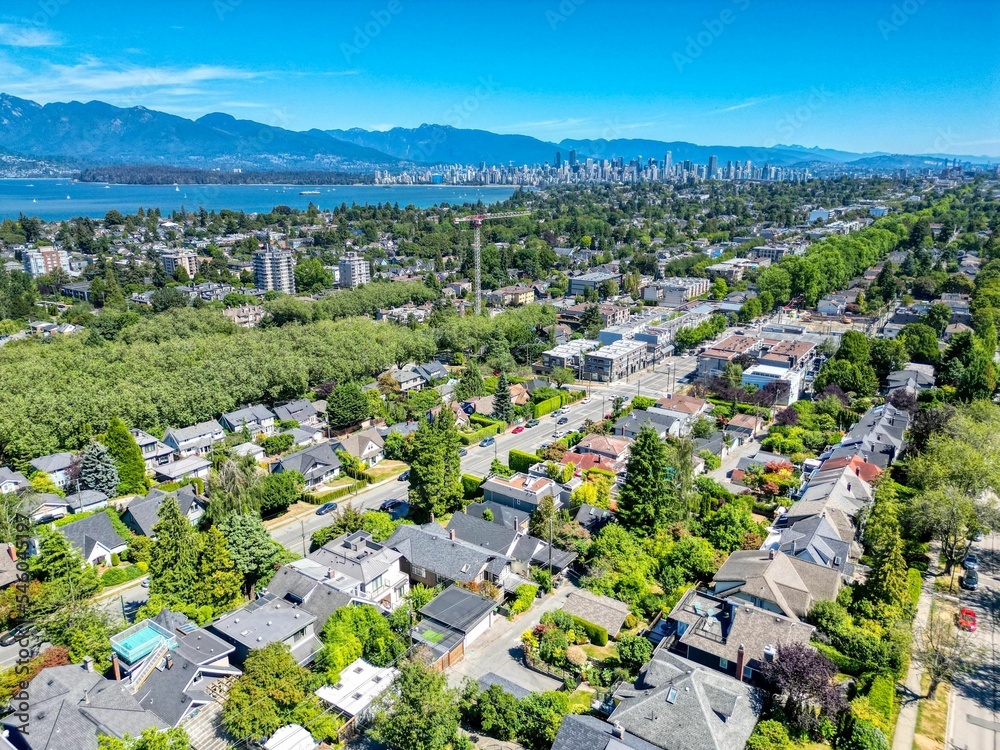Obraz premium Aerial view of Vancouver north shore