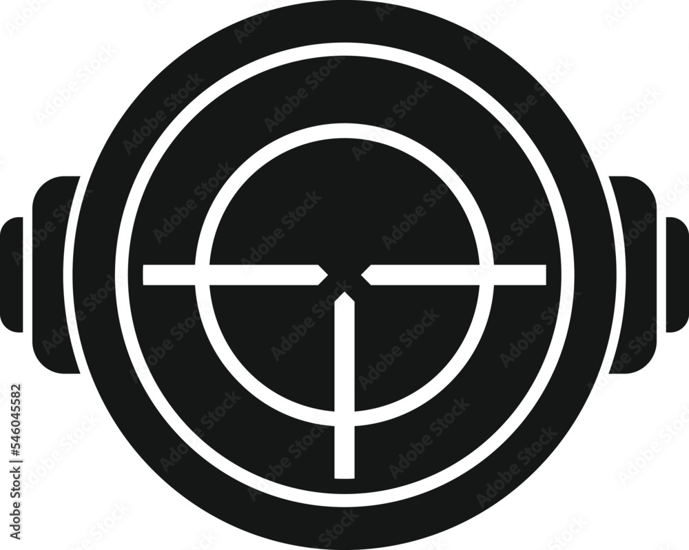 Sniper target icon simple vector. Cross sight. Mark range