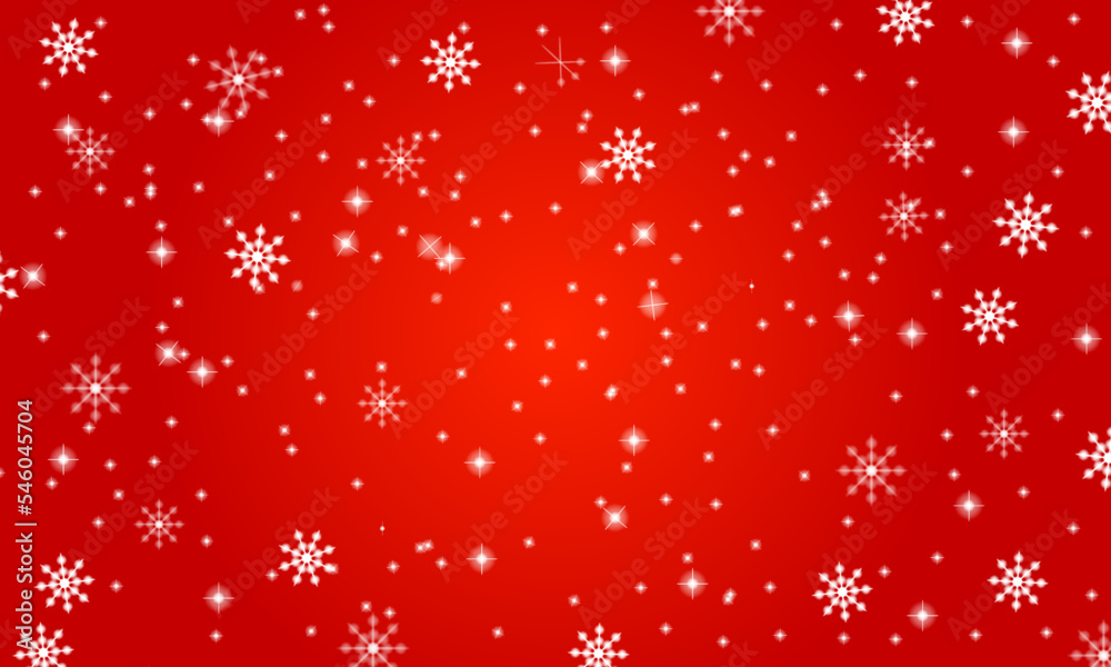 Snow red background. Christmas snowy winter design.