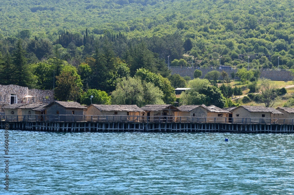 ethnic village on the shore of the lake ethnic village on the shore of the lake
