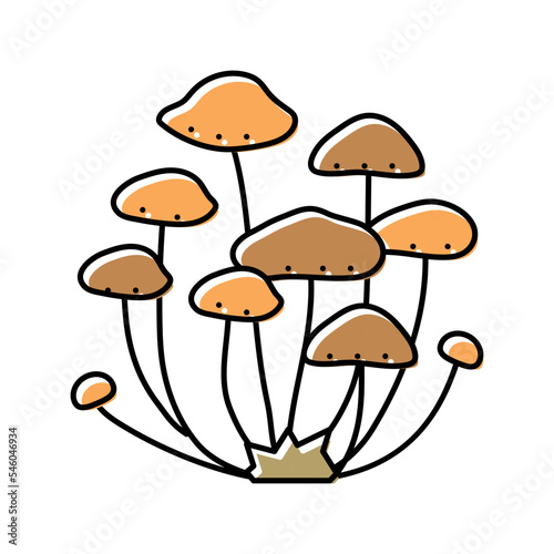 psychedelic natural mushroom color icon vector illustration