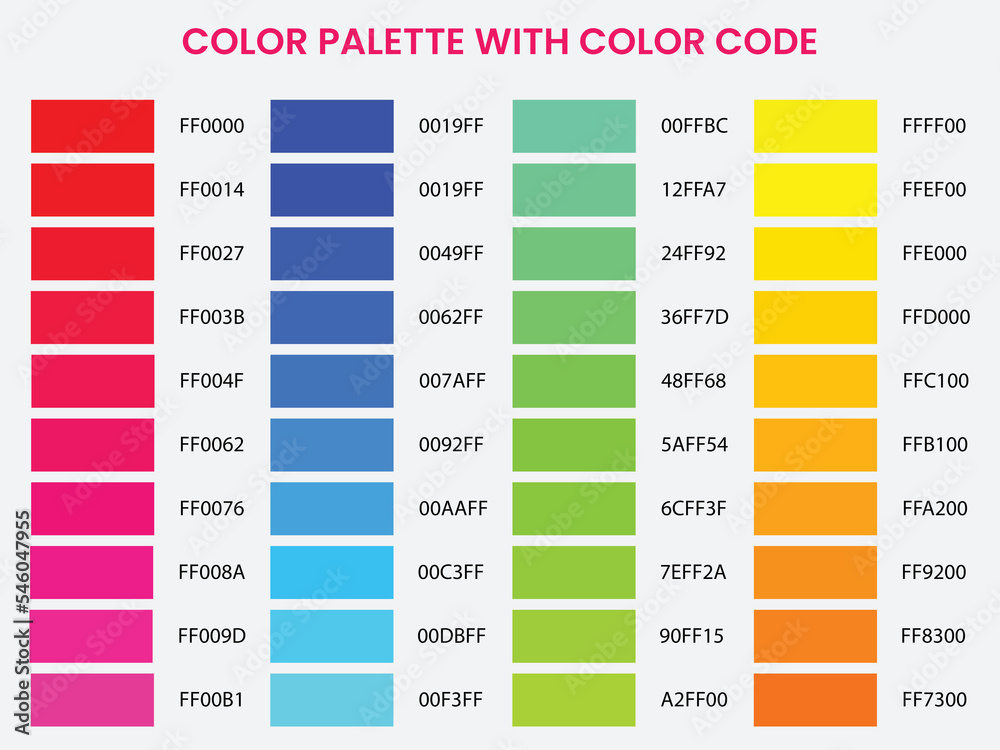 Vecteur Stock color palette with color code | Adobe Stock