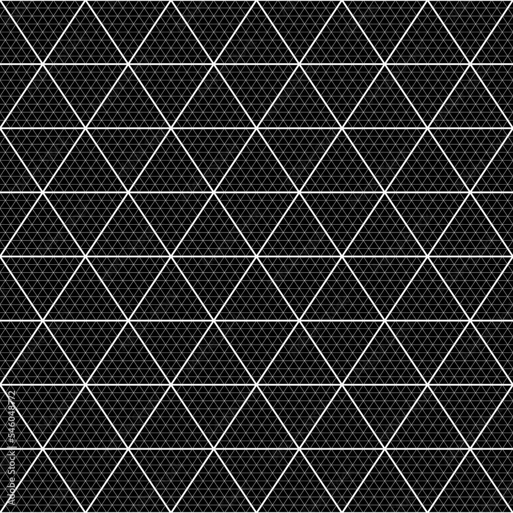 Seamless triangles pattern. Interlocking triangular shapes tessellation background. Triangle figures wallpaper. Grate backdrop. Grid motif. Polygons image. Digital paper design, textile print, Vector Seamless triangles pattern. Interlocking triangular shapes tessellation background. Triangle figures wallpaper. Grate backdrop. Grid motif. Polygons image. Digital paper design, textile print, Vector