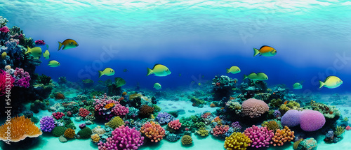 Artistic concept illustration of a underwater landscape photo