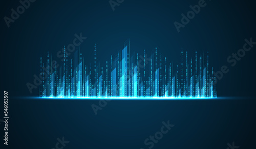 Technology background. Big data visualization concept