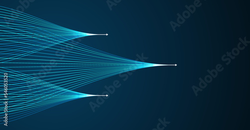 Abstract arrow direction. Technology background