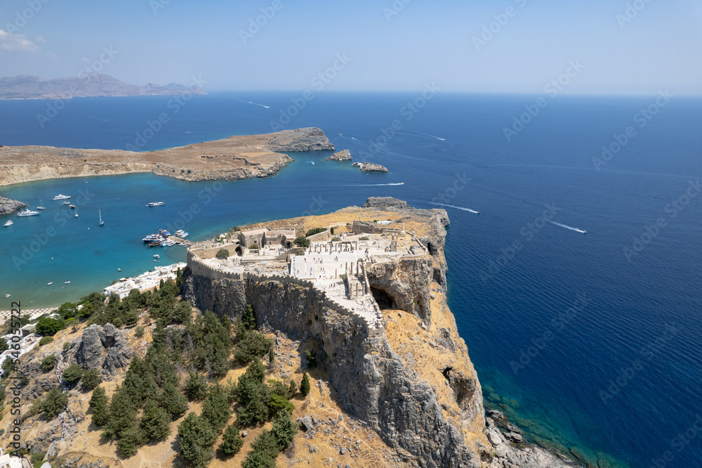 Acropolis near lindos city 