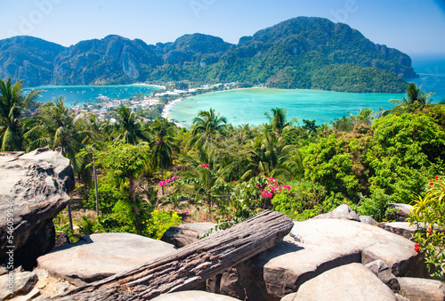 beautiful panorama on Koh Phi Phi  Thailand photo