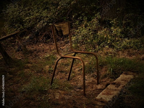 Lieu abandonné dans la forêt