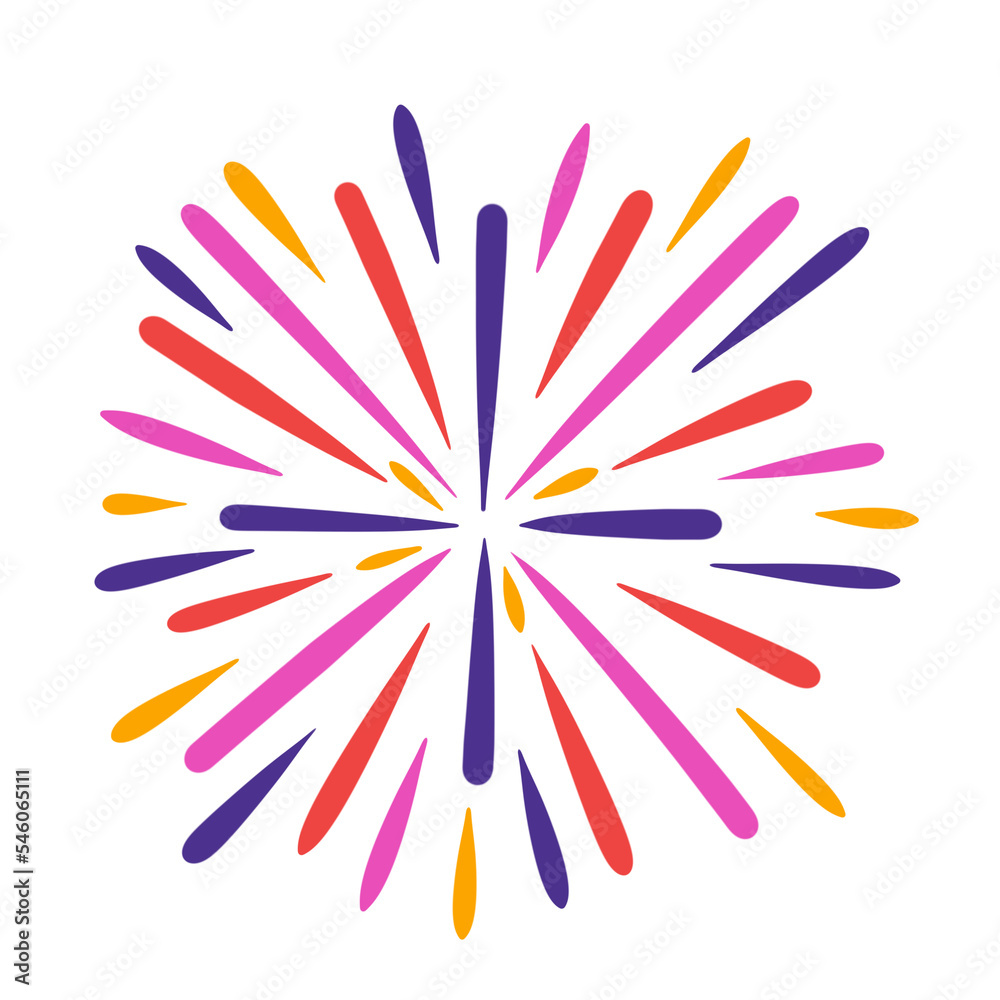 Colourful fireworks. Colourful fireworks.