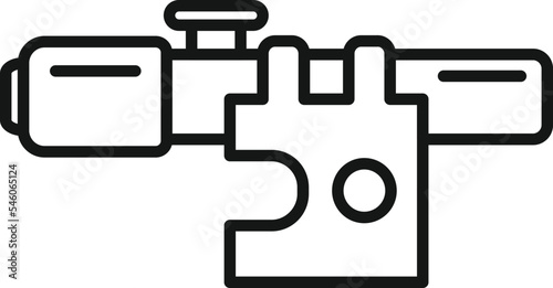 Sniper telescopic sight icon outline vector. Rifle gun. Scope target