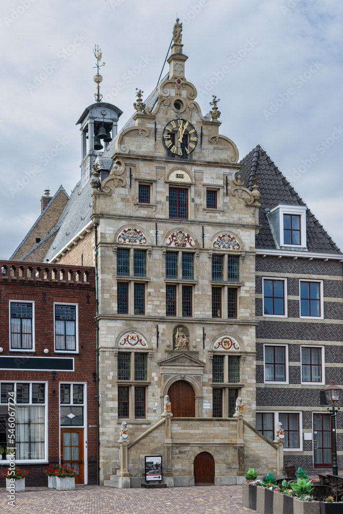 A historical building in Brouwershaven in the Netherlands.