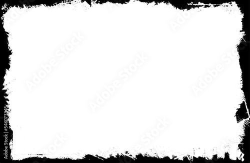 Grunge style frames are black on a white background