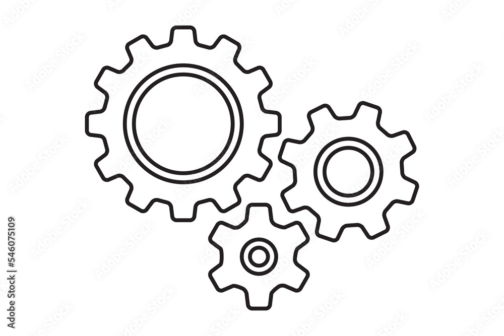 Setting icon vector with work cog gear element. Cogweel mechanism symbol. Setting icon vector with work cog gear element. Cogweel mechanism symbol.